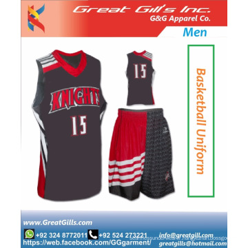 Conception uniforme de maillot de basket-ball de sublimation à la mode